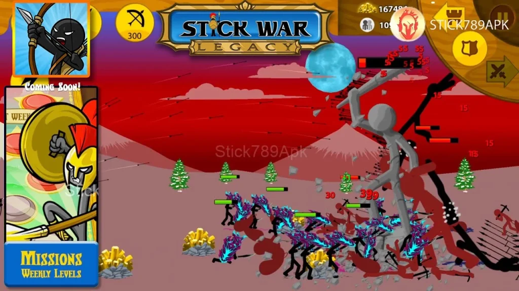 Stick War Legacy MOD APK v2023.5.639 (999 Army, Unlimited All) 23 features